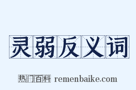 灵弱反义词是什么意思的图片
